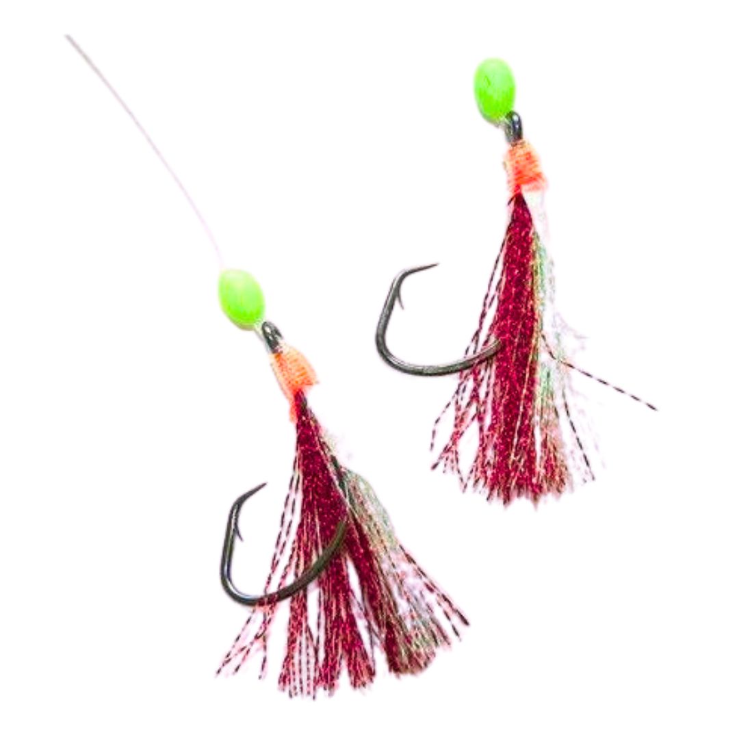Snapper Mates Premade Paternoster Rig 1/0 Red/Chartreuse 2 Rigs - South East Clearance Centre