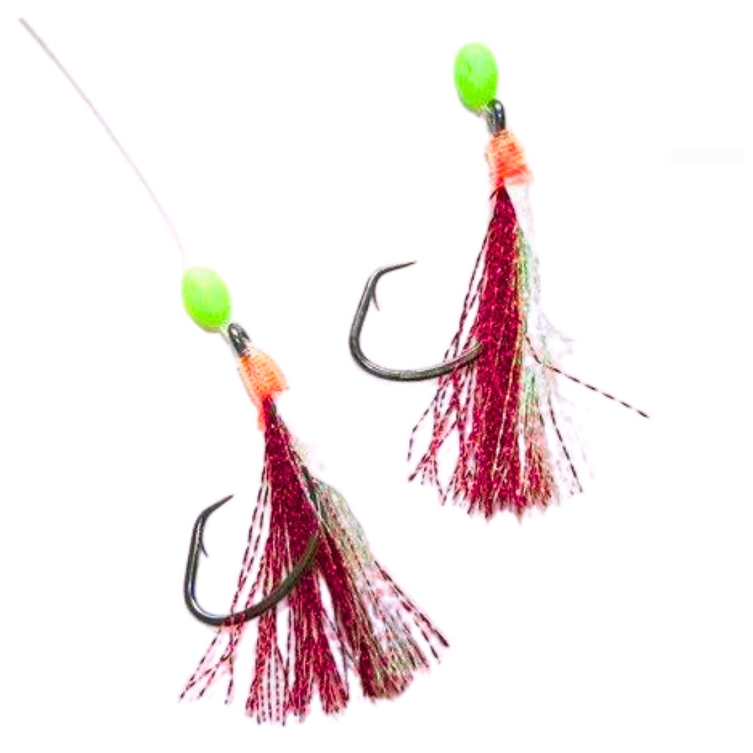Snapper Mates Premade Paternoster Rig - 3/0 Red/Chartreuse 2 Rigs - South East Clearance Centre
