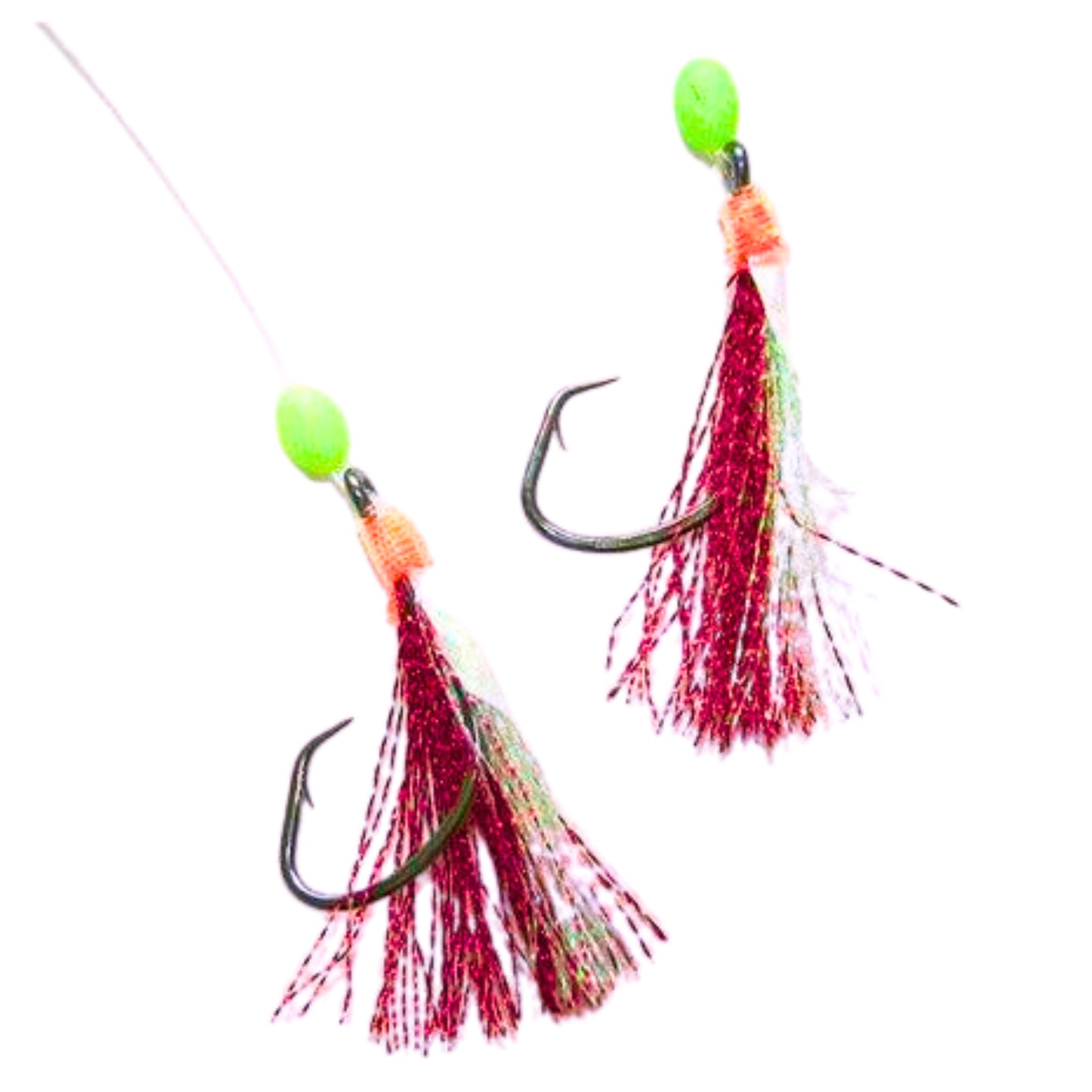 Snapper Mates Premade Paternoster Rig 5/0 Red/Chartreuse 2 Rigs