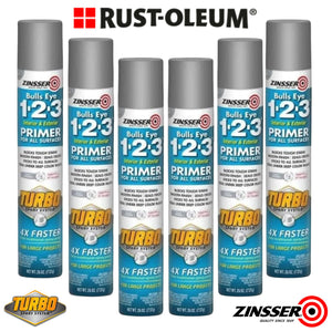 Zinsser Bulls Eye 1-2-3 Primer With Turbo Spray System - GREY, 737grams