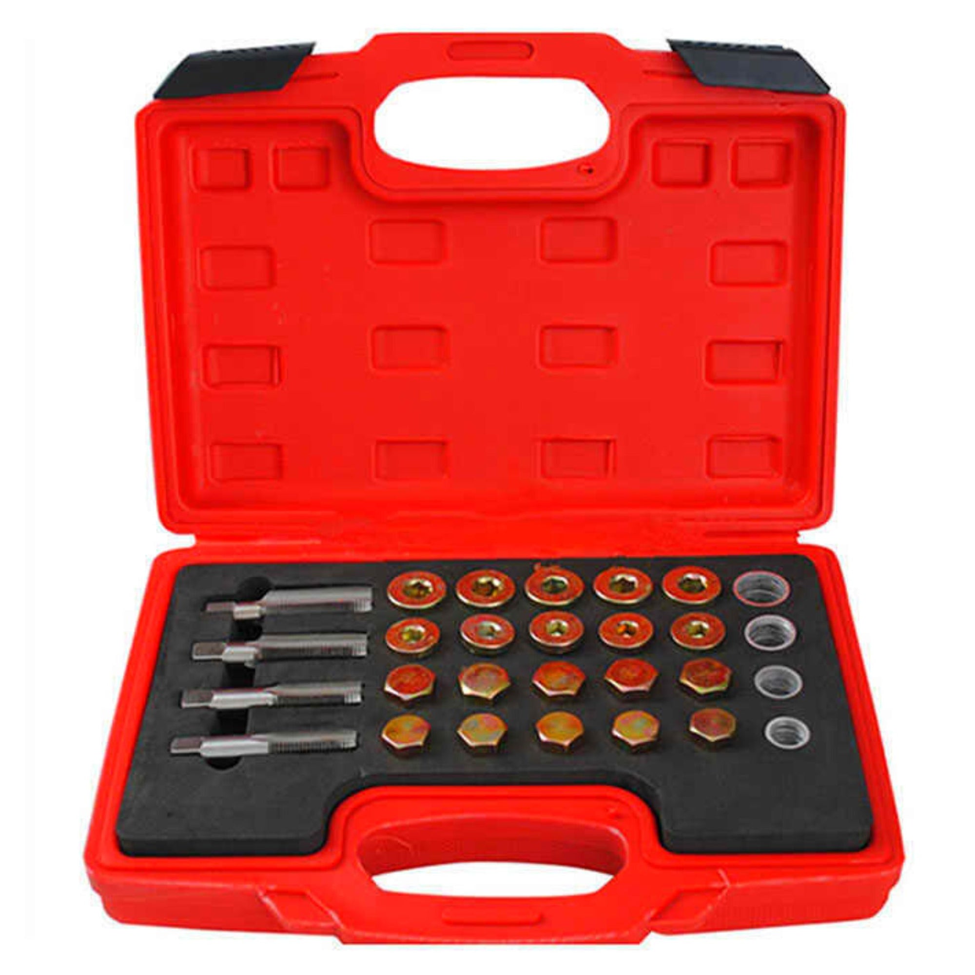 64 Piece Oil Pan Drain Sump Plug Key Thread Repair Tool Kit Set | M13-M20 - South East Clearance Centre