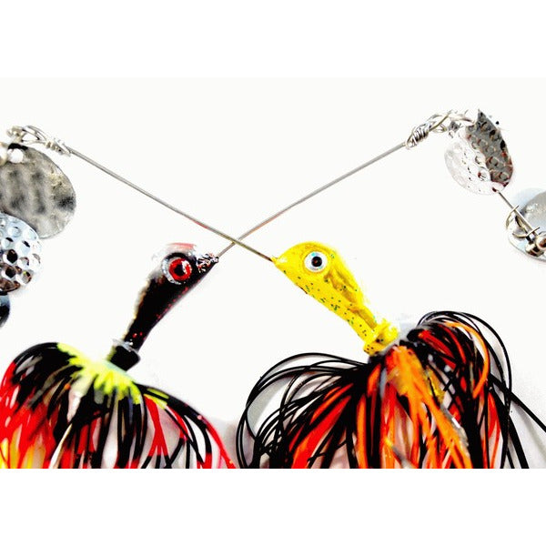 KAMIKAZE Quad Spin Arama Spinner Baits 14gr w plastic-2PkC - South East Clearance Centre