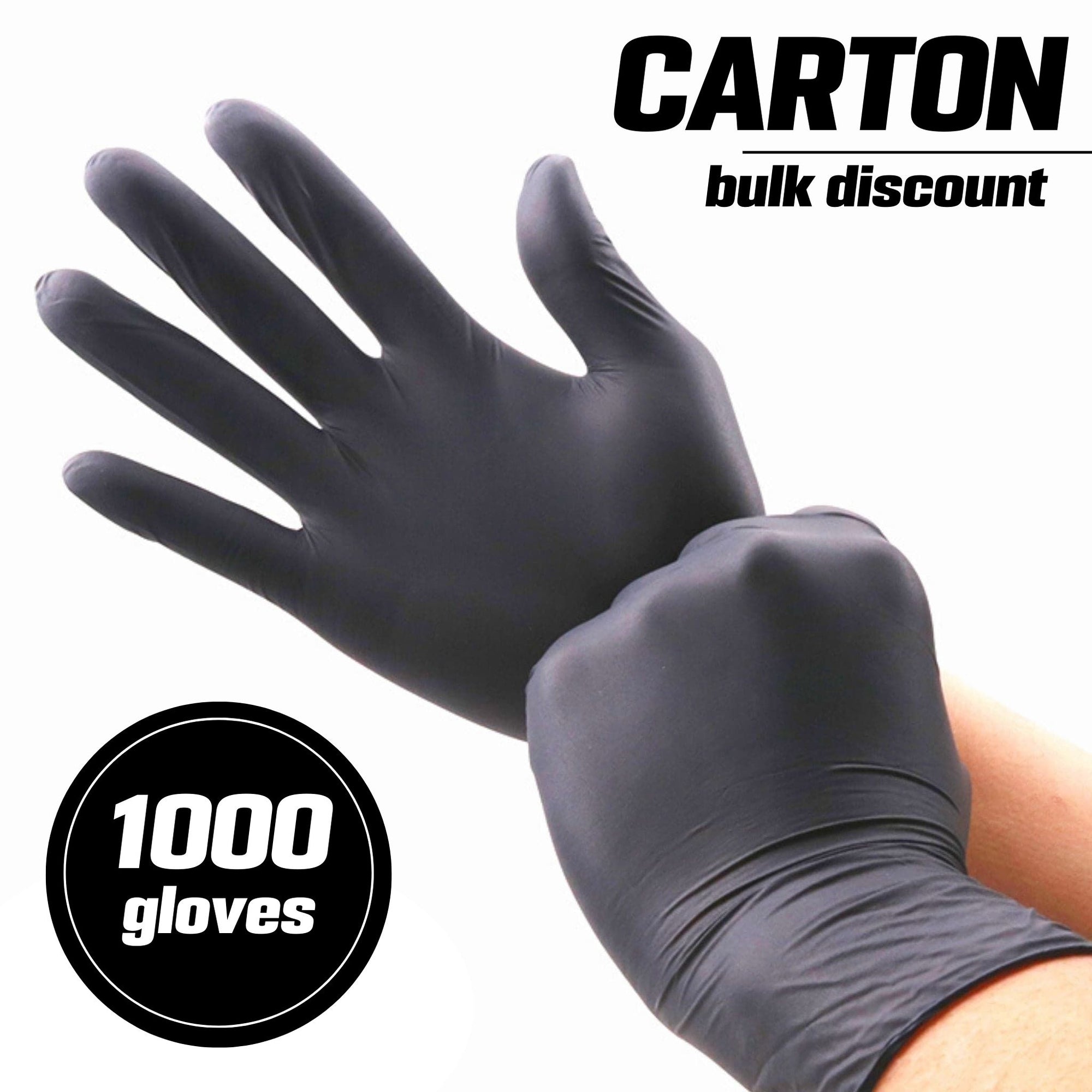 BOX PACK - Black Nitrile Gloves - 1000 Pack - South East Clearance Centre