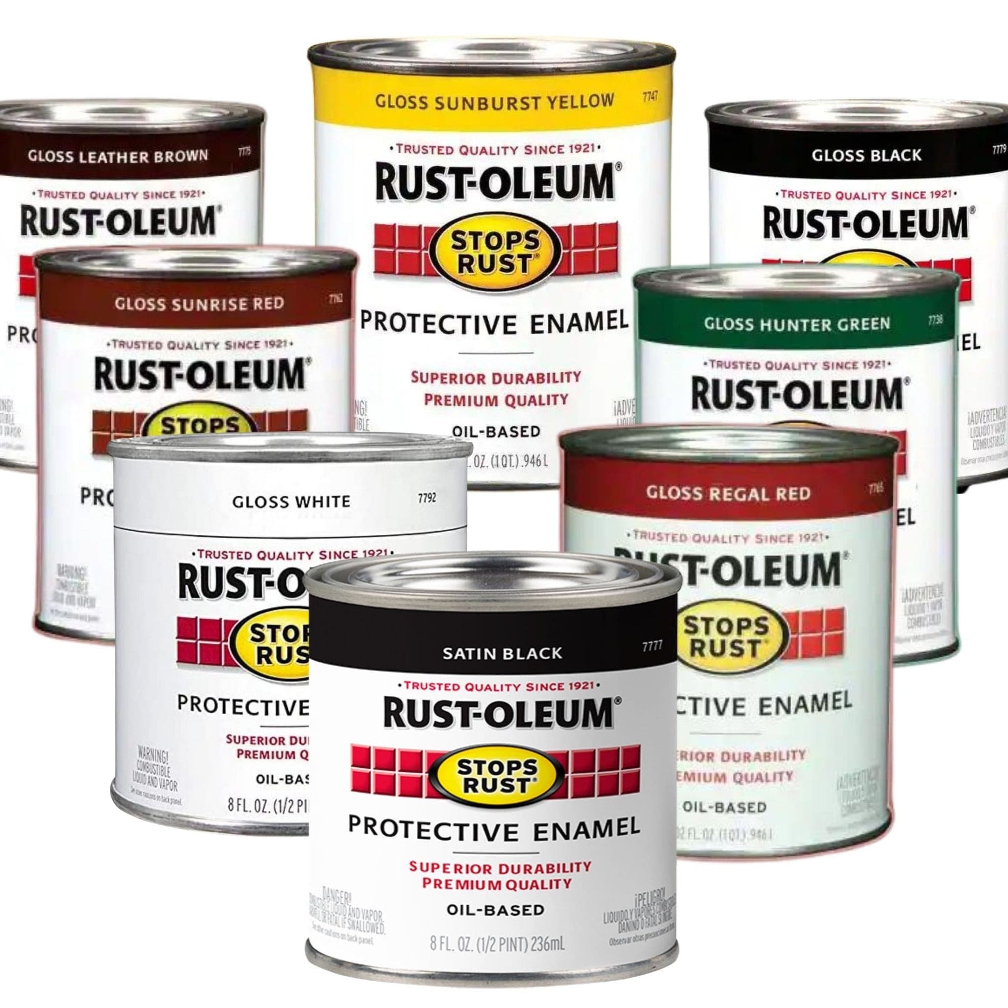 (6 Pack) Rustoleum Stops Rust Protective Enamel Paint - 236ml per tin - South East Clearance Centre