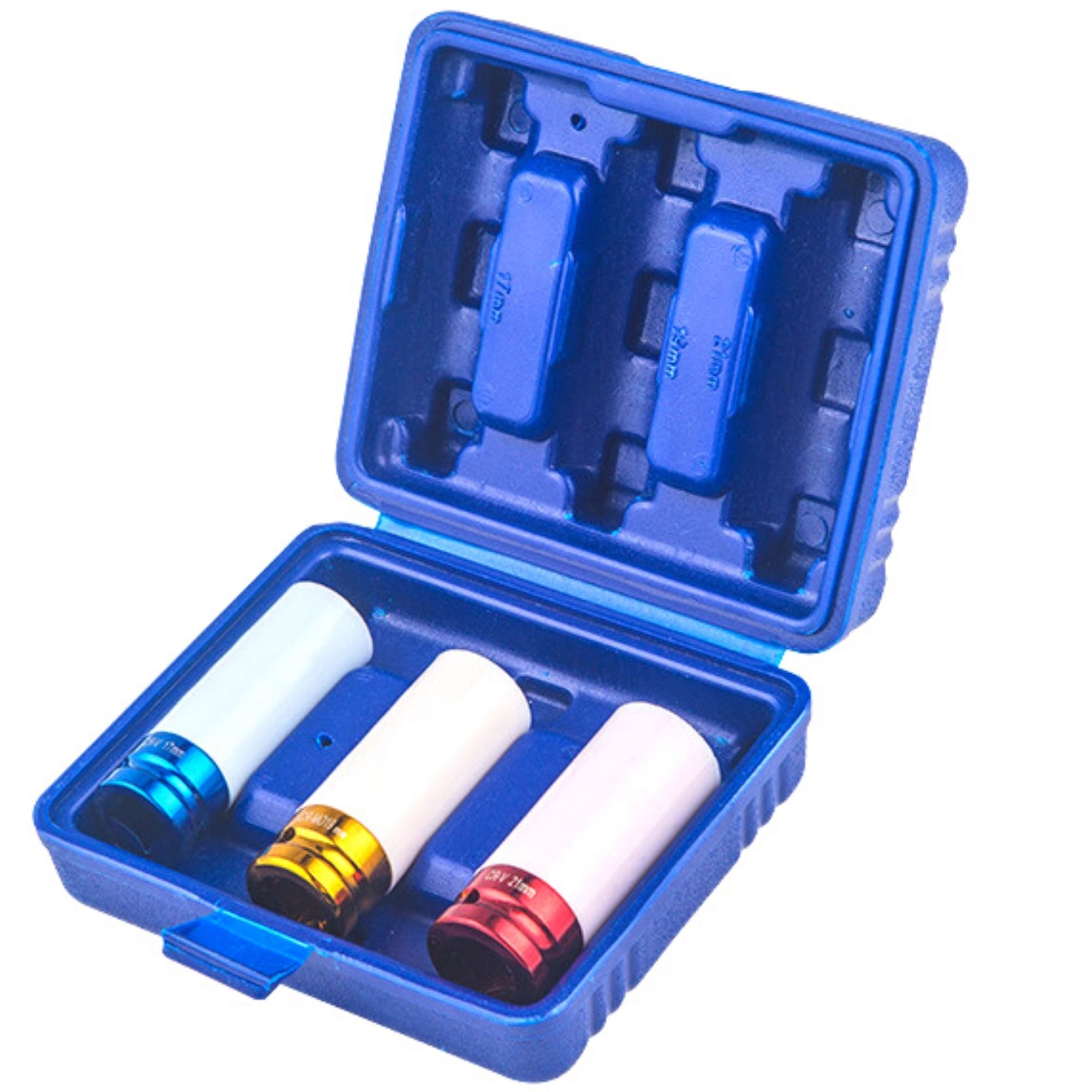 3 Piece - Wheel Nut Socket Set (17mm, 19mm, 21mm) - South East Clearance Centre
