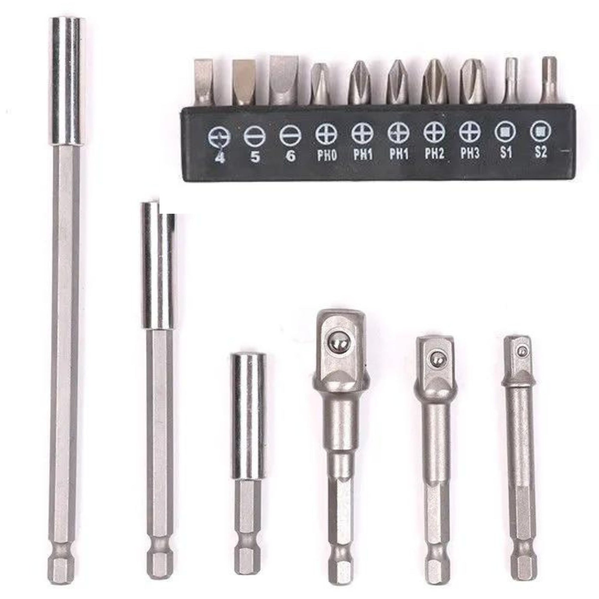 16 piece Socket Adapter & Hex Shank Set - South East Clearance Centre