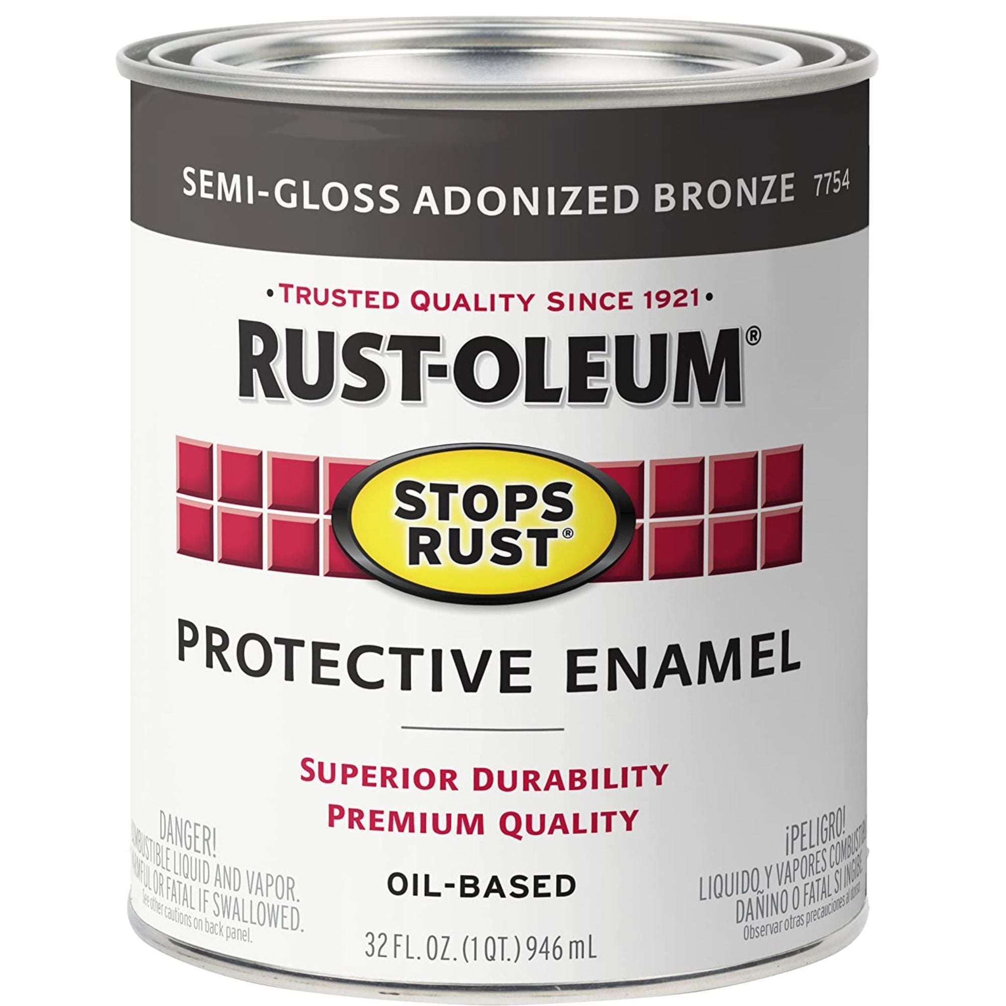Rustoleum Stops Rust SEMI-Gloss Anodized Bronze - Quart 946mL | 7754502 - South East Clearance Centre