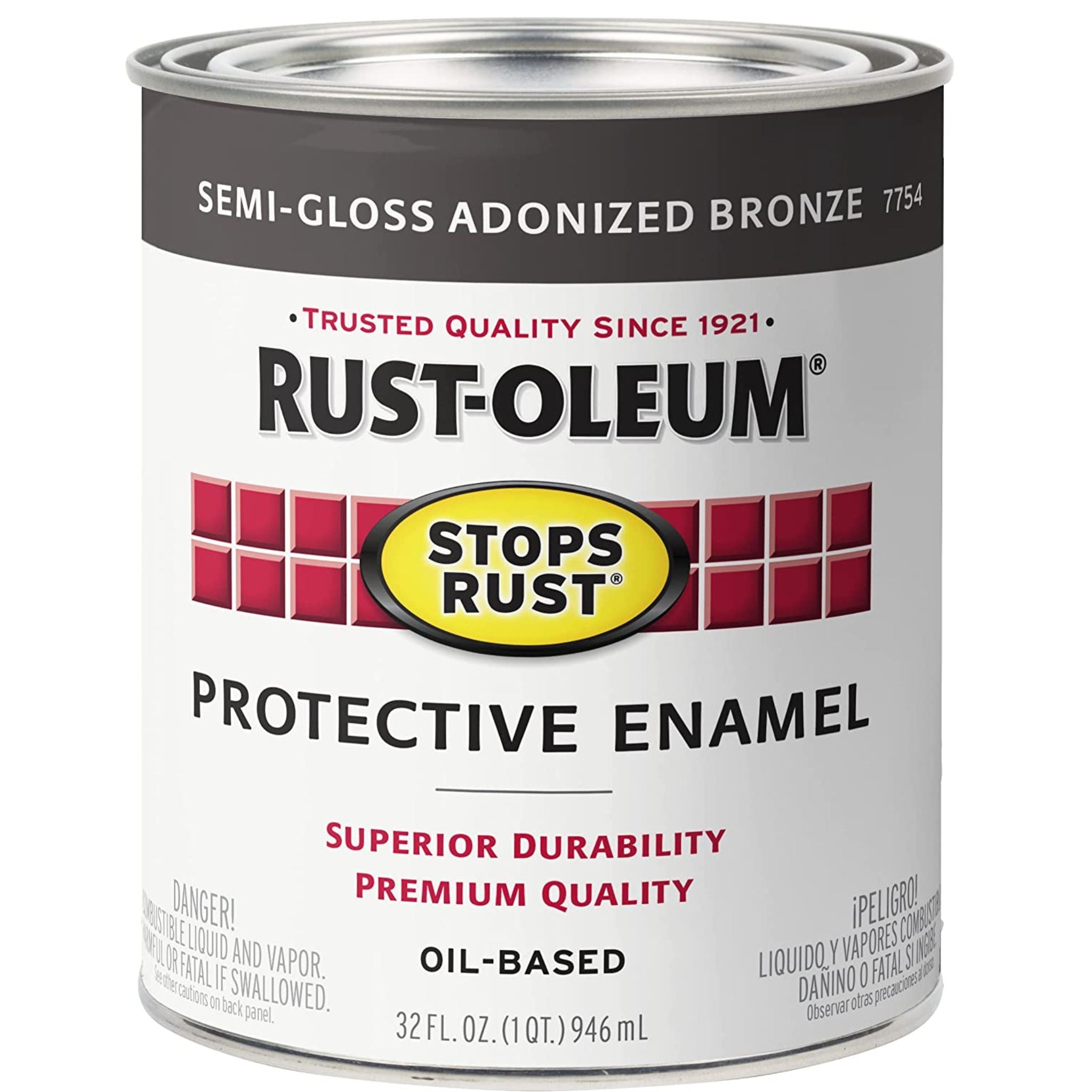 Rustoleum Stops Rust SEMI Gloss Anodized Bronze Quart 946mL