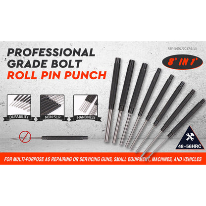 8 Piece Heavy Duty Pin Punch Set - South East Clearance Centre