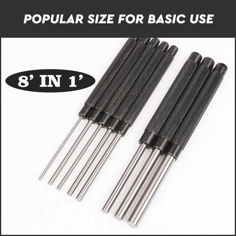 8 Piece Heavy Duty Pin Punch Set - South East Clearance Centre
