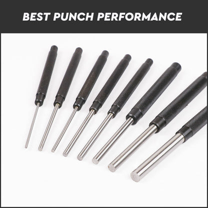 8 Piece Heavy Duty Pin Punch Set - South East Clearance Centre