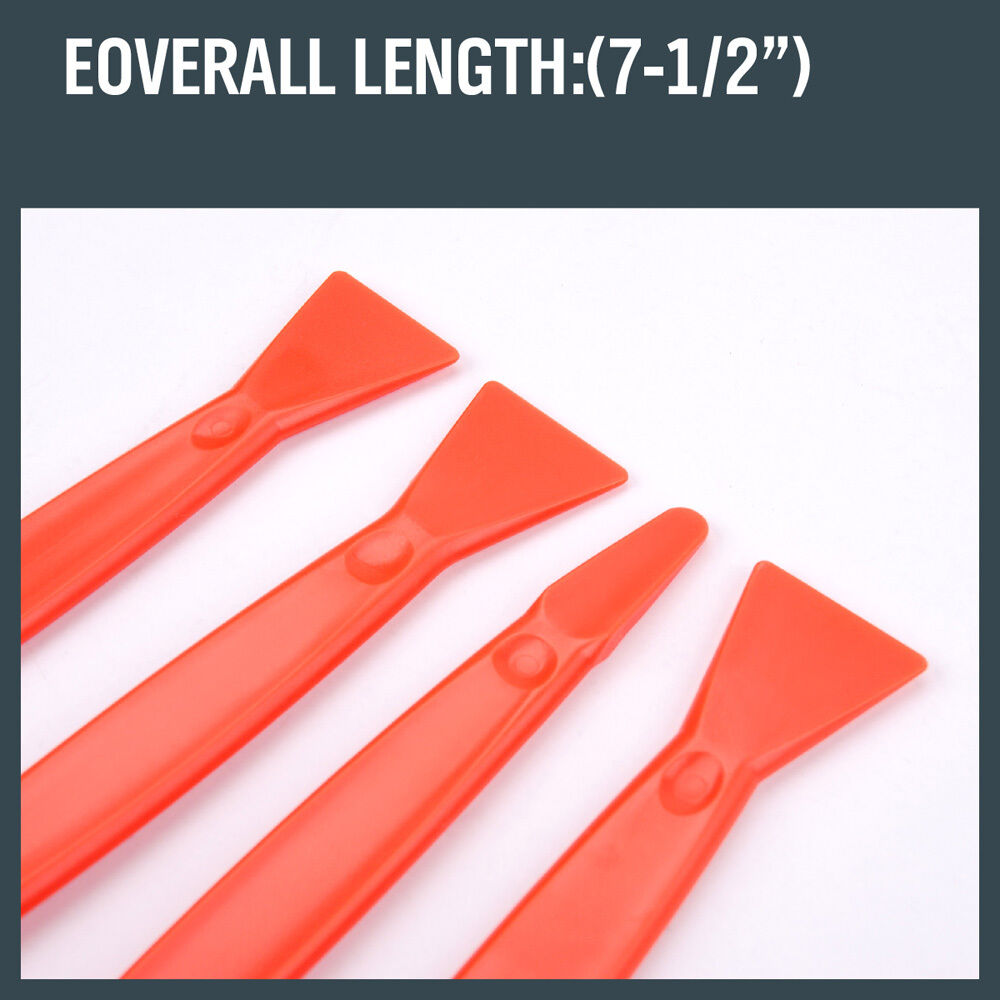 4 Piece Pry Bar Set Plastic Trim Automotive Moulding Removal Tool