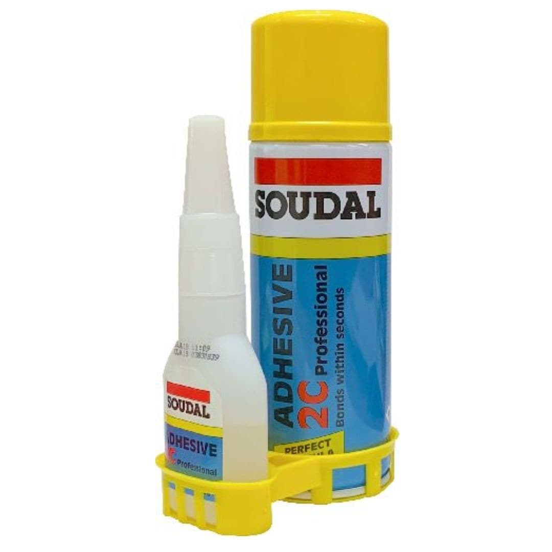 Soudal 2C Two Part Adhesive 50g with 200ml spray - South East Clearance Centre